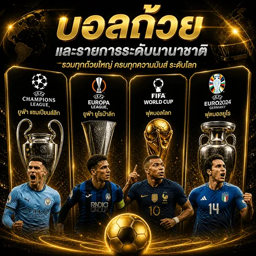 แทงบอล ฟุตบอลถ้วยและรายการระดับนานาชาติ